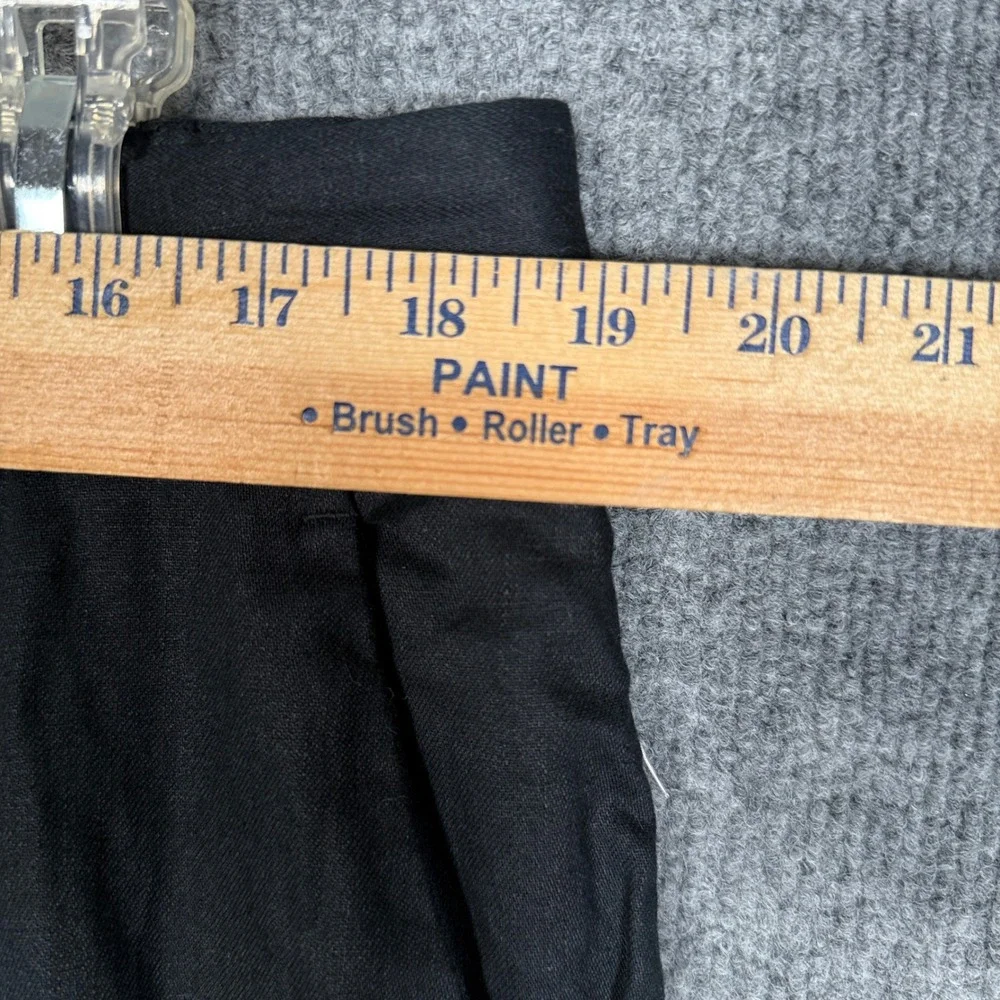 New Banana Republic Plus Size 18 Wide Leg Pants Black Linen Cotton Blend Stretch
